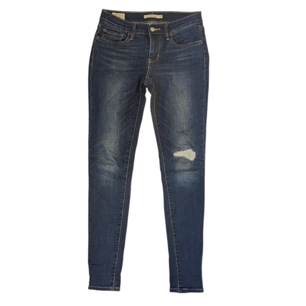 Levi’s 710 Super Skinny Distressed Jeans size 27 Dark Blue
